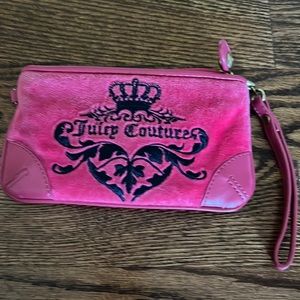 Juicy couture dark pink wrist wallet